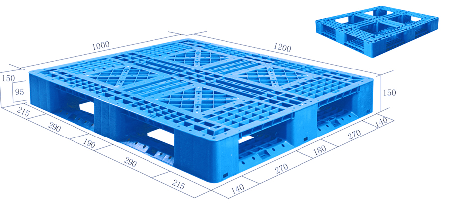 JSL-1210田字塑料托盤輕型（可堆碼）
